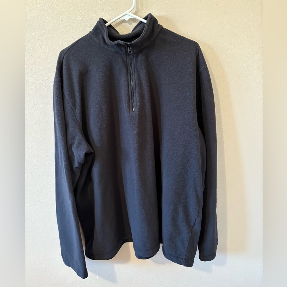Men’s Lands' End Black Fleece 1/4 Zip size XXL
